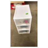 SMALL 3 DRAWER PLASTIC STORAGE