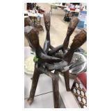 HAND CARVED AFRICAN UNITY SCULPTURE