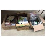 3 BOXES OF CRAFT STAMPS AND CRAFT ACCESSORIES