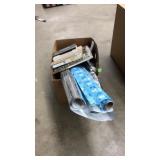 BOX OF ASST. HANGERS & WRAPPING PAPER