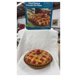 HAND PAINTED CERAMIC PIE PLATES IN BOX