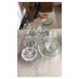 LOT OF ASST. CLEAR GLASS SERVING WARE