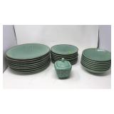 24 PC. PFALTZGRAFF: NATURE WOOD SERINITY DISH SET