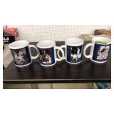 4 NORMAN ROCKWELL COLLECTION COFFEE MUGS