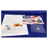 PAIR OF 50TH ANN OF ROOSEVELT DIME W/ 