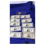 10 SILVER CERTIFICATE $1 BILLS