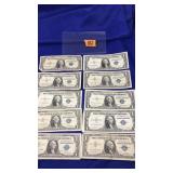 10 SILVER CERTIFICATE $1 BILLS