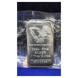 ENGLEHARD 10Z 999+ FINE SILVER BAR