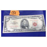 1963 $5 RED SEAL NOTE