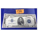 1934 A SERIES $5 SILVER CERTIFICATE
