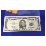 1953 A SERIES $5 SILVER CERTIFICATE