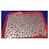 TRAY OF 207 INDIAN HEAD NICKLES