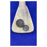 2 COINS,1957 FLYING EAGLE 1 CENT, 1949 SEEDED DIME