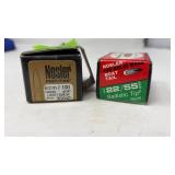 2 BOXES NOSLER SOLID BRASS BULLETS: 22CAL. & 6MM