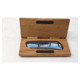 COLLECTOR DEER SCENE KNIFE IN WOOD BOX