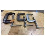 3 C CLAMPS VARIOUS SIZE