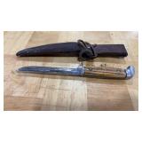 CASE KNIFE W/ SHEATH BONE HANDLE