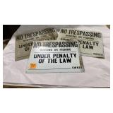 3 METAL NO TRESPASSING SIGNS