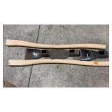 3 ADZE W/ 2 WOOD HANDLES