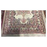 ANTIQUE AHND TIED WOOL AREA RUG