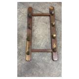 CHERRY & BRASS WALL MOUNT RACK