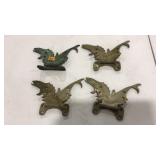 4 VINTAGE FISH DOOR HINGES 1928