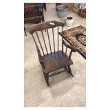 ANTIQUE WOOD YOUTH ROCKING CHAIR