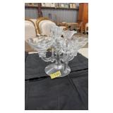 VINTAGE GLASS EPERGNE W/ CANDLE HOLDERS