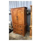 CRAWFORD FURNITURE ARTS & CRAFTS OAK ARMOIRE