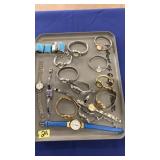 TRAY OF ASST WRIST WATCHES