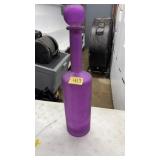 PURPLE GLASS DECANTER 18"