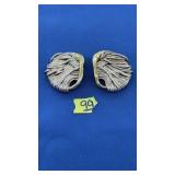 PAIR OF STERLING CLIP ON EARRINGS