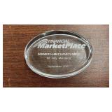 FARMERS & MECHANICS BANK MT AIRY PAPER WEIGHT