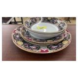 6 PC MUIRFIELD ROYAL PAISLEY PLATE SET