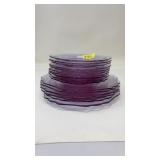 CAMBRIDGE GLASS CO 16 PC SCALLOPED EDGE PLATES