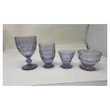 FOSTORIA AMERICAN PURPLE DISH SET