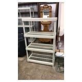 4 TIER PLASTIC STORAGE SHELF