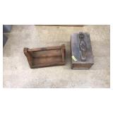 WOOD TOOL CADDY & SHOE POLISHING BOX