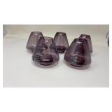 SET OF 5 AMETHYST GLASS LAMP SHADES