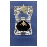 10K YG & DIAMOND CHIP RING