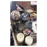 LOT OF ASST. DECOR AND CANDLES