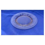 VINTAGE FOSTORIA VERSAIILES PINK GLASS PLATE