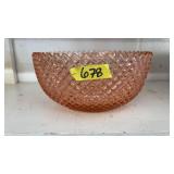 ANCHOR HOCKINGS MISS AMERICA PINK BOWL