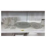 ANCHOR HOCKING MISS AMERICA CLEAR GLASS DISH SET