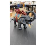 CAST IRON PAINTED ELEPHANT BANK
