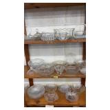 3 SHELVES OF ASST GLASSWARE