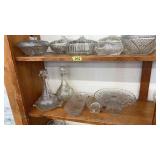 2 SHELVES OF ASST GLASSWARE