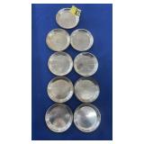 9 STERLING BUTTER PATS