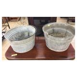 2 GALVANIZED HANDLED BUCKETS