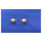 PAIR OF 14K YG EARRINGS
